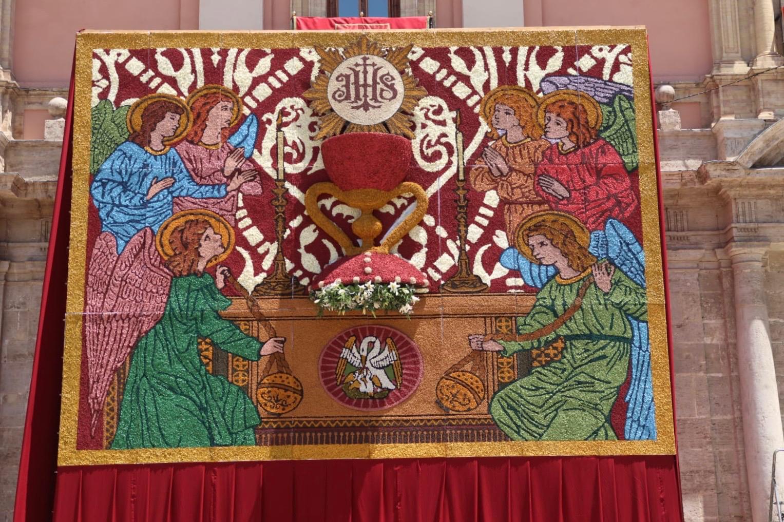 Tapiz floral del Corpus Christi 2024 en València