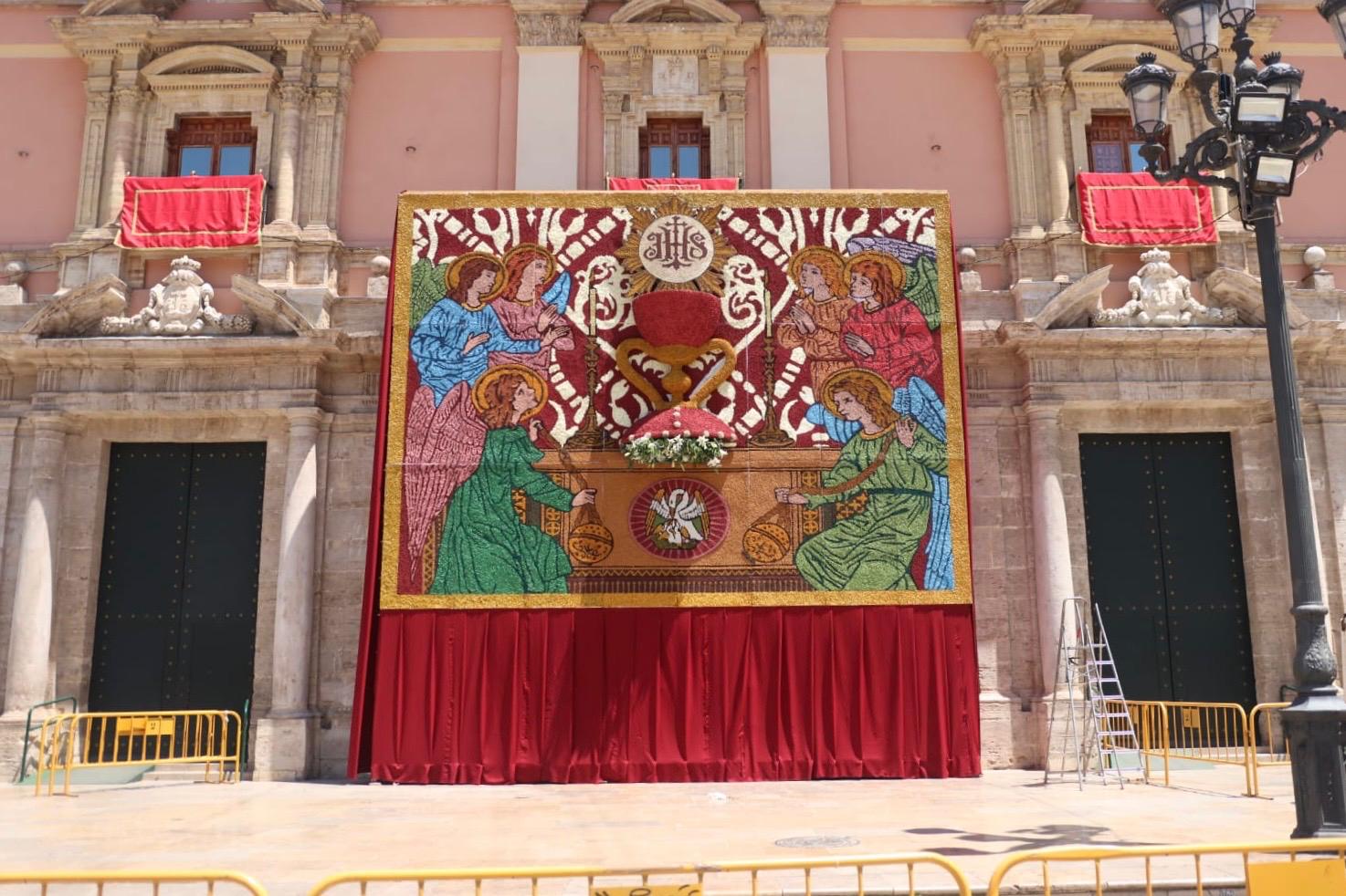 Tapiz floral del Corpus Christi 2024 en València