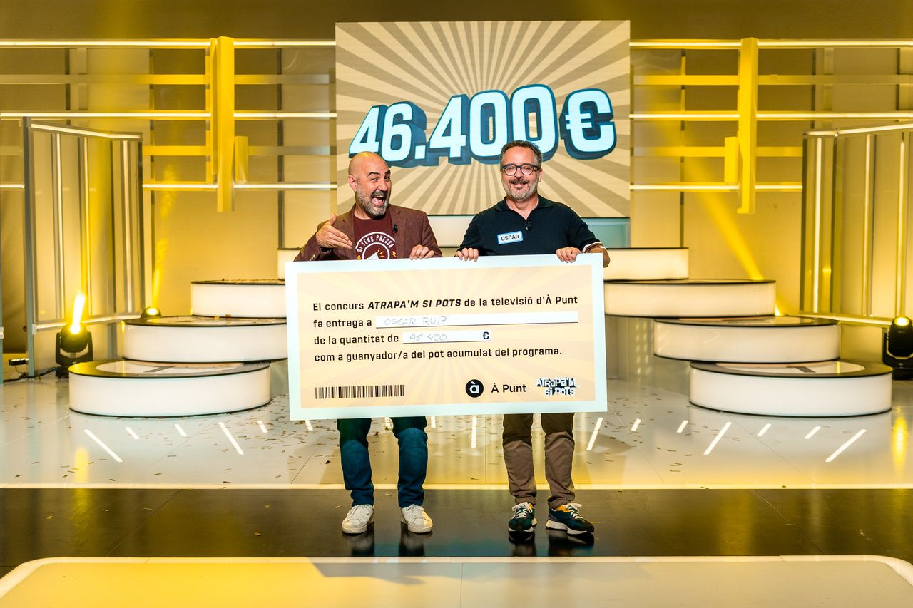 Óscar Ruiz gana el bote de 'Atrapa'm si pots' en À Punt