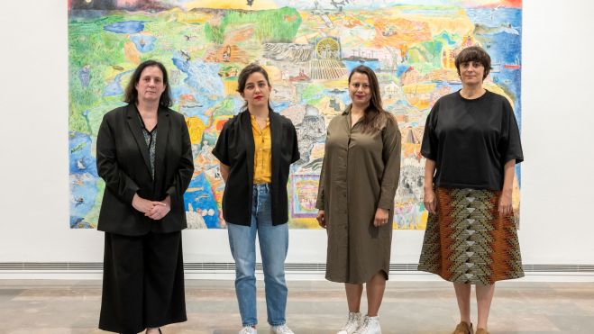 Presentación de la exposición de Carolina Caycedo 'Tierra de los amigos' en el IVAM (Miguel Lorenzo) Presentación de la exposición de Carolina Caycedo 'Tierra de los amigos' en el IVAM (Miguel Lorenzo)