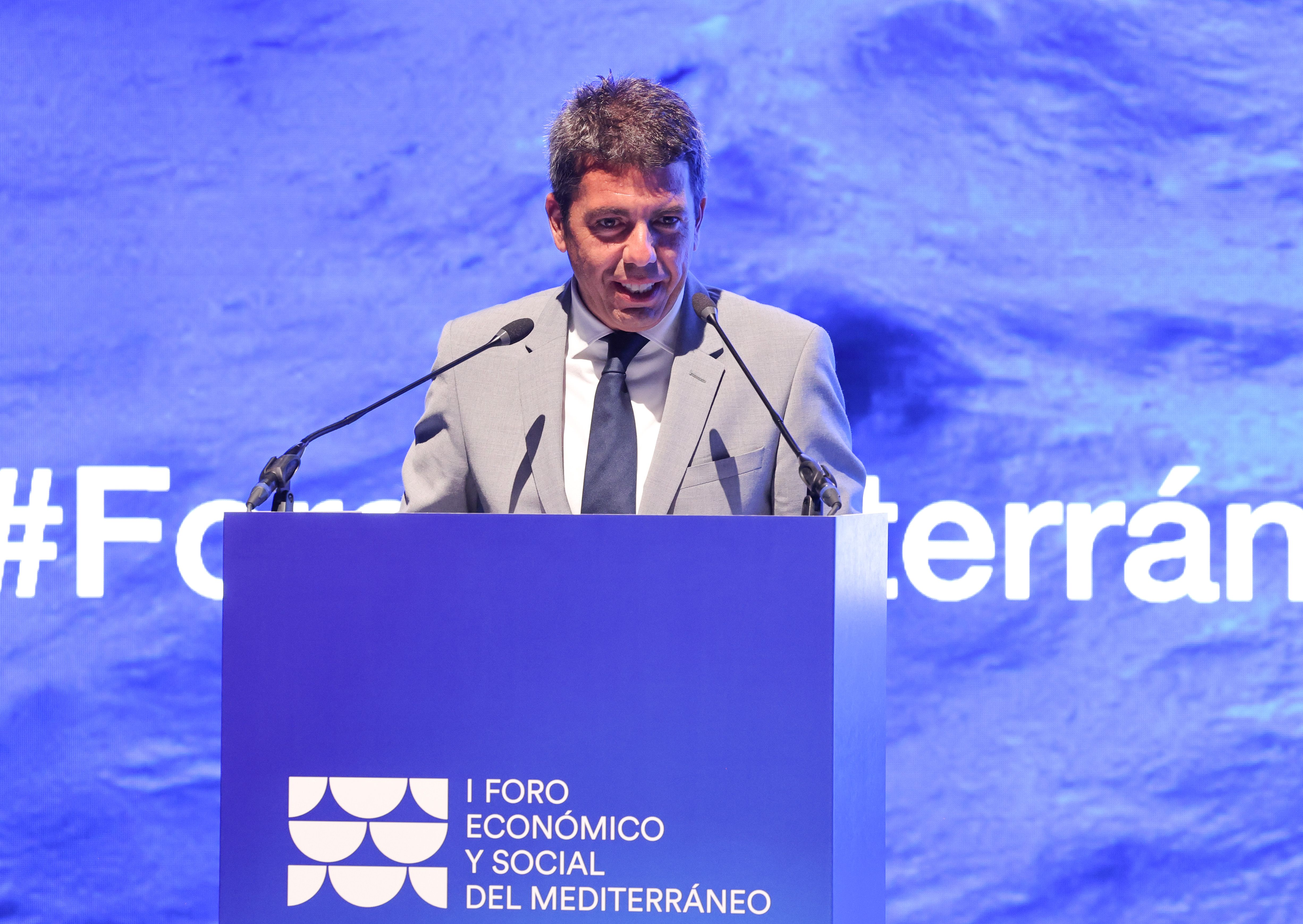 El president Carlos Mazón, a la inauguració del Fòrum Econòmic i Social del Mediterrani