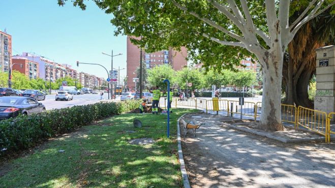 Inicio de las obras del nuevo carril bici que discurrirá por avenida del Cid Inicio de las obras del nuevo carril bici que discurrirá por avenida del Cid