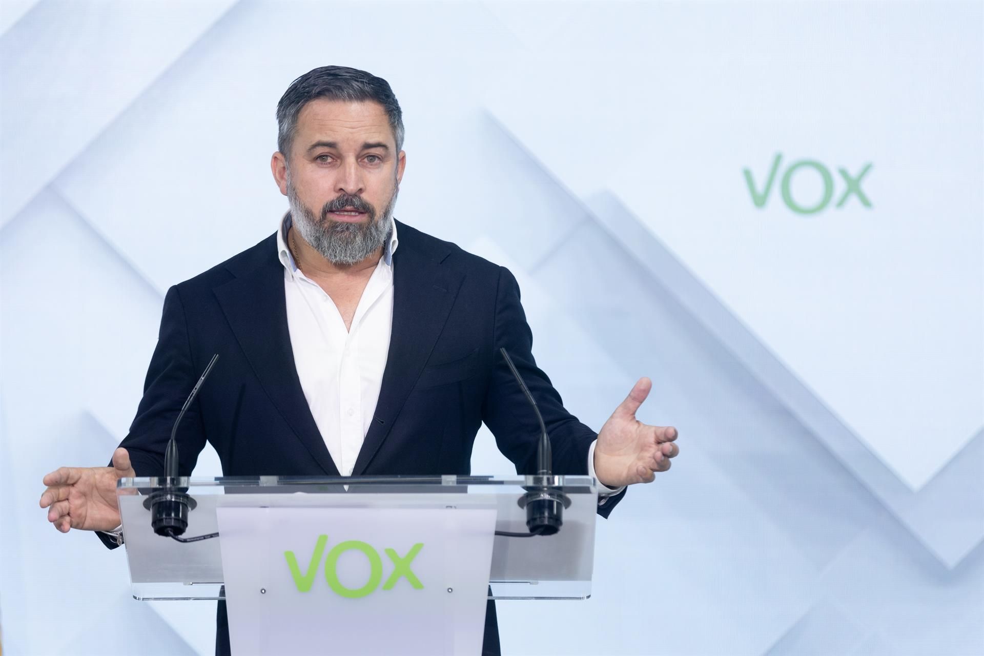 El líder de Vox, Santiago Abasca