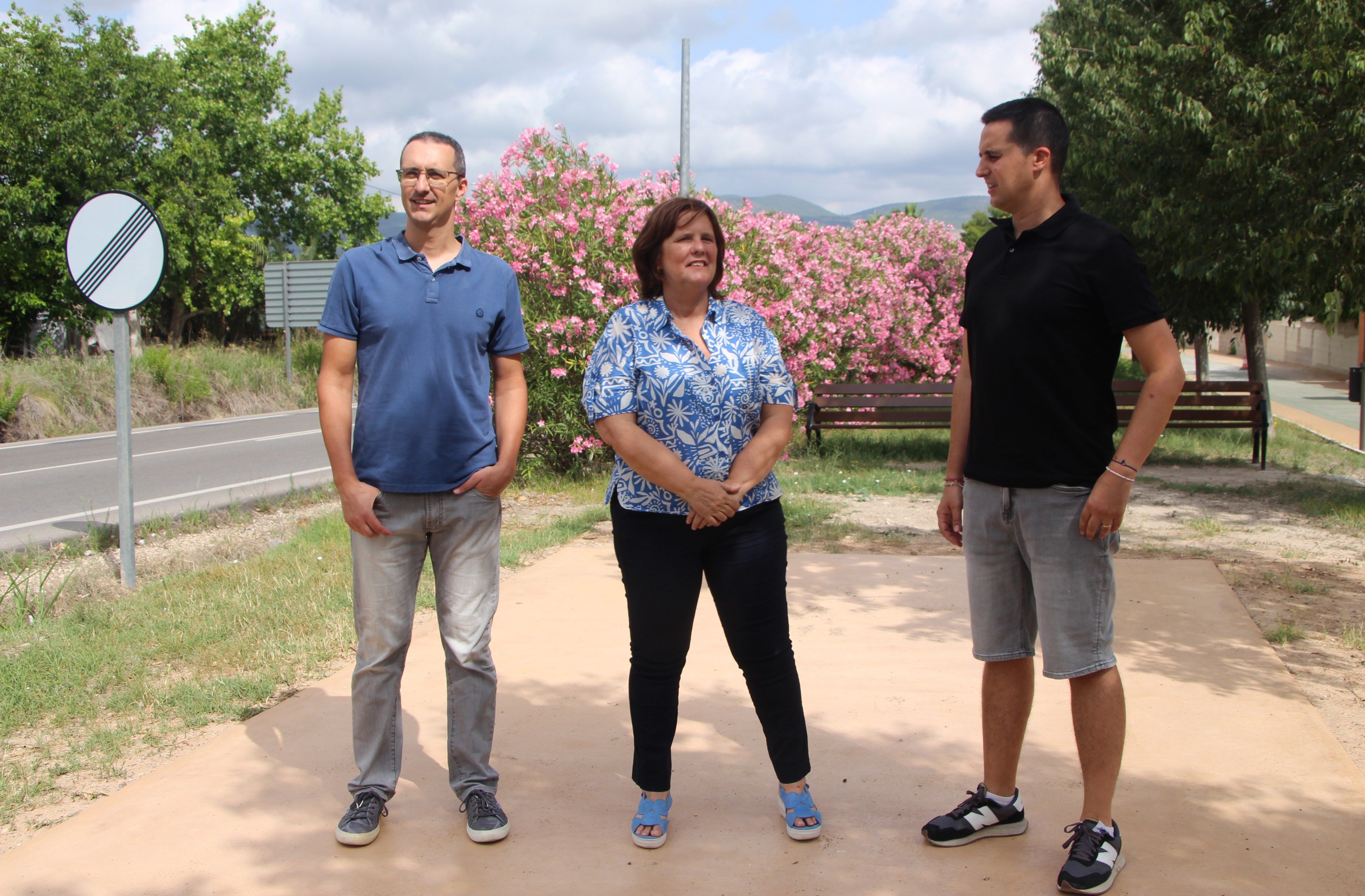 Sayo Gandia amb els germans Jordi i Quique Mollà