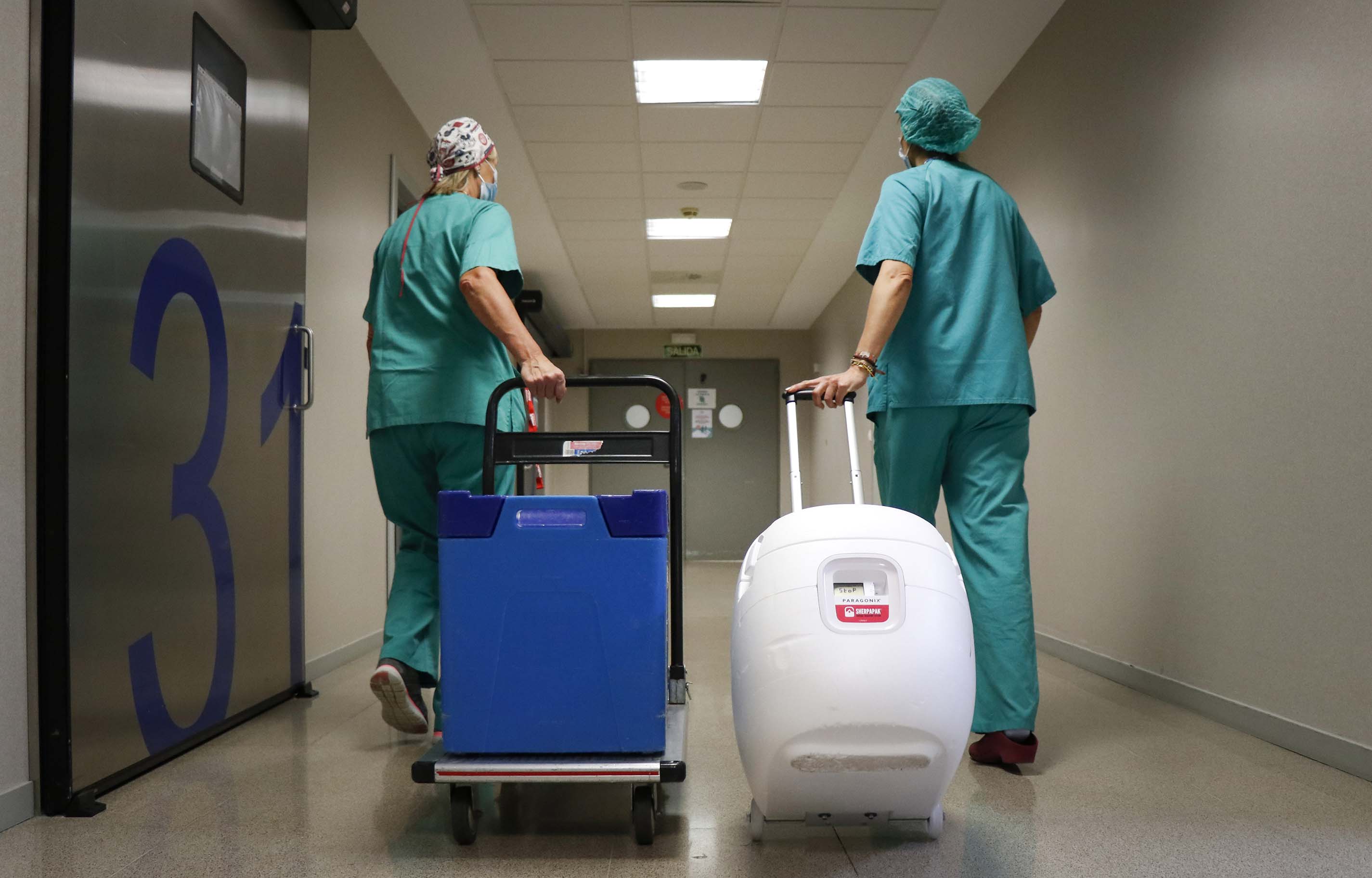 Equip de trasplantament a l'Hospital La Fe de València