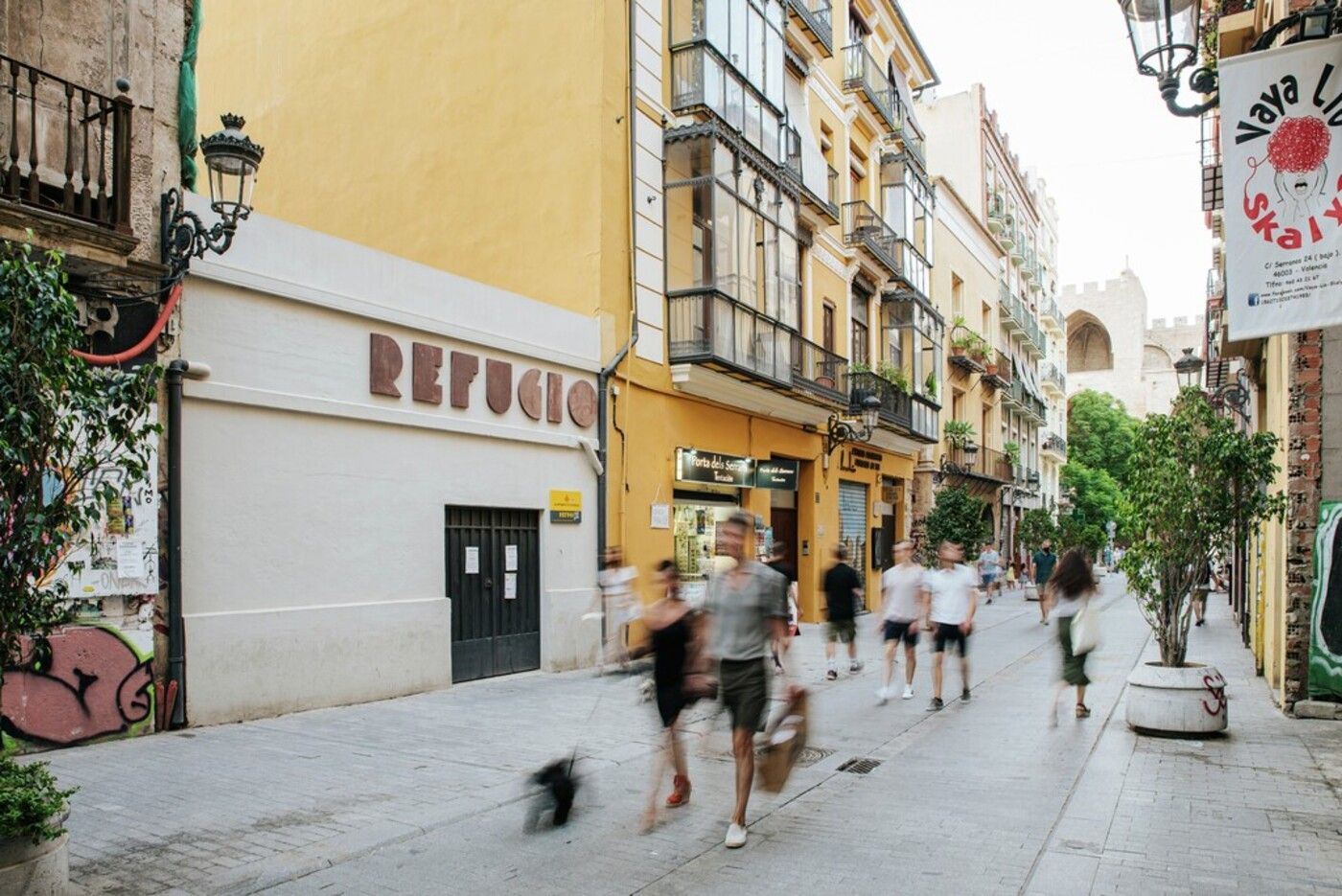 Refugio antiaéreo ubicado en la calle Serranos. Imagen: David Rota