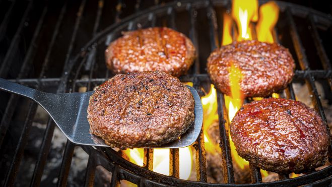 Imagen de una hamburguesa sin carne de Heura Imagen de una hamburguesa sin carne de Heura
