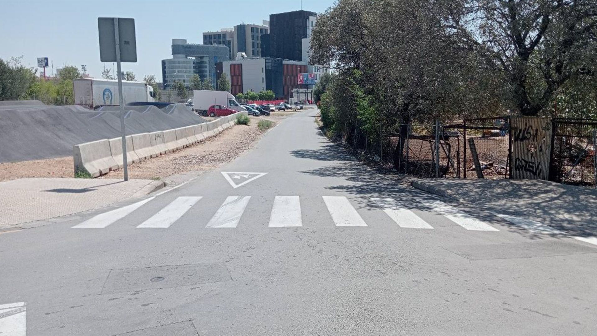 Zona de Benimàmet (Valencia) en la que una vía peatonal conectará con Burjassot