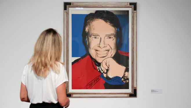 Litografía de 'Jimmy Carter II' de Andy Warhol en la exposición 'El compromiso fotográfico'. Imagen: CCCC Litografía de 'Jimmy Carter II' de Andy Warhol en la exposición 'El compromiso fotográfico'. Imagen: CCCC
