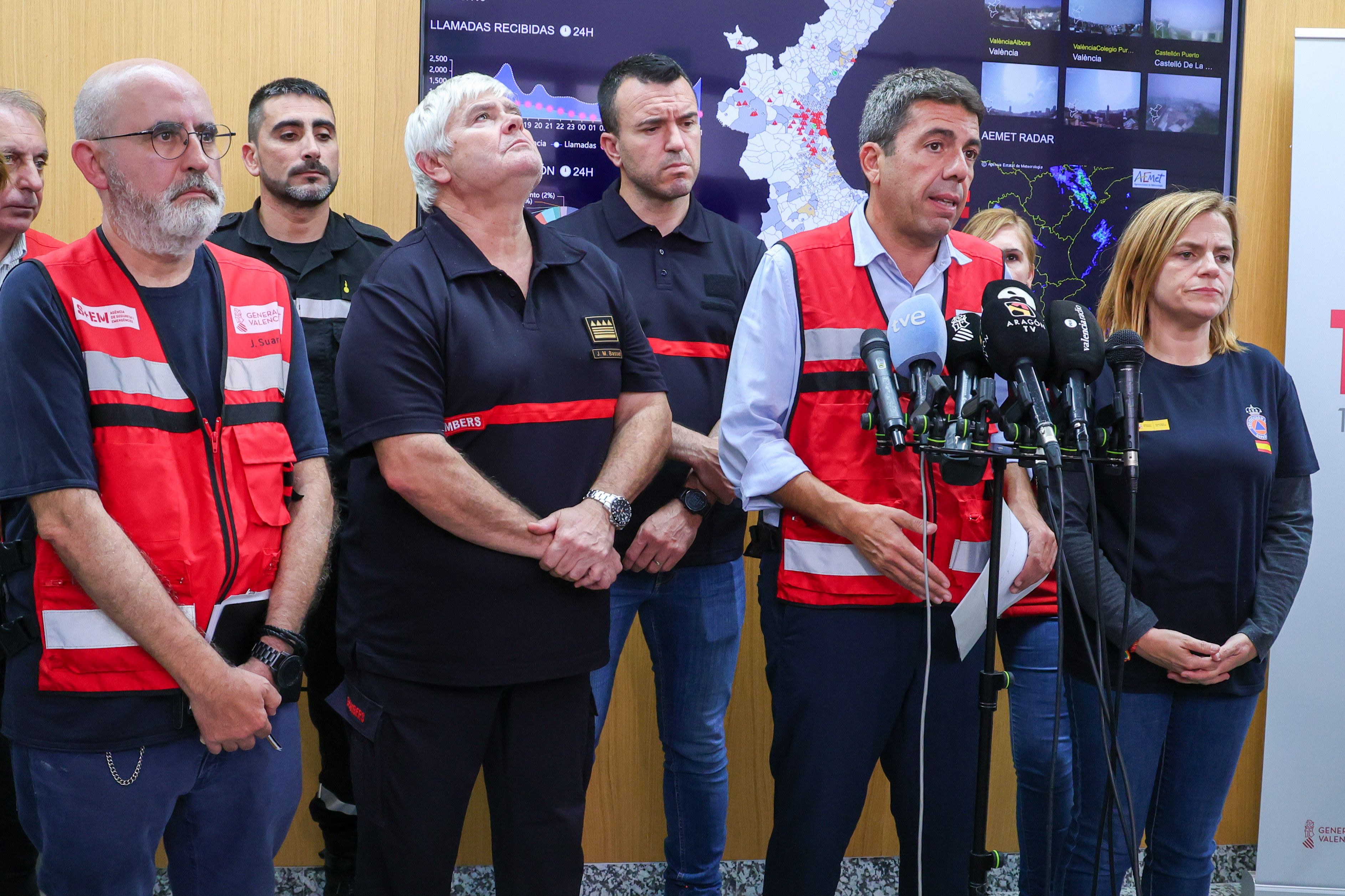 El president Carlos Mazón informa de la DANA