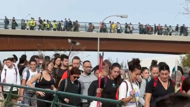Marea de voluntarios hacia los pueblos afectados por la DANA en el Puente de la Solidaridad Marea de voluntarios hacia los pueblos afectados por la DANA en el Puente de la Solidaridad