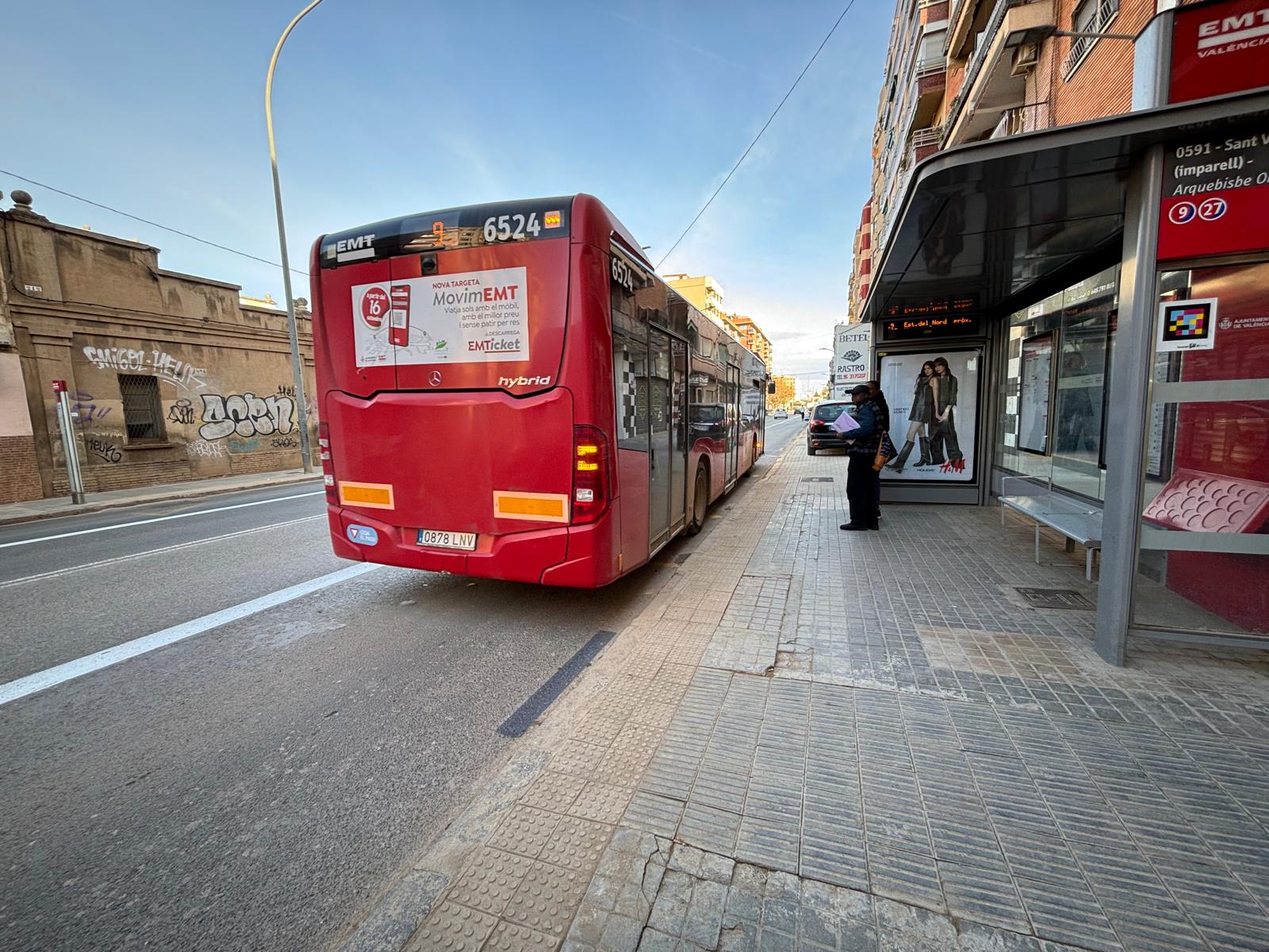 Carril bus exclusivo calle San Vicente