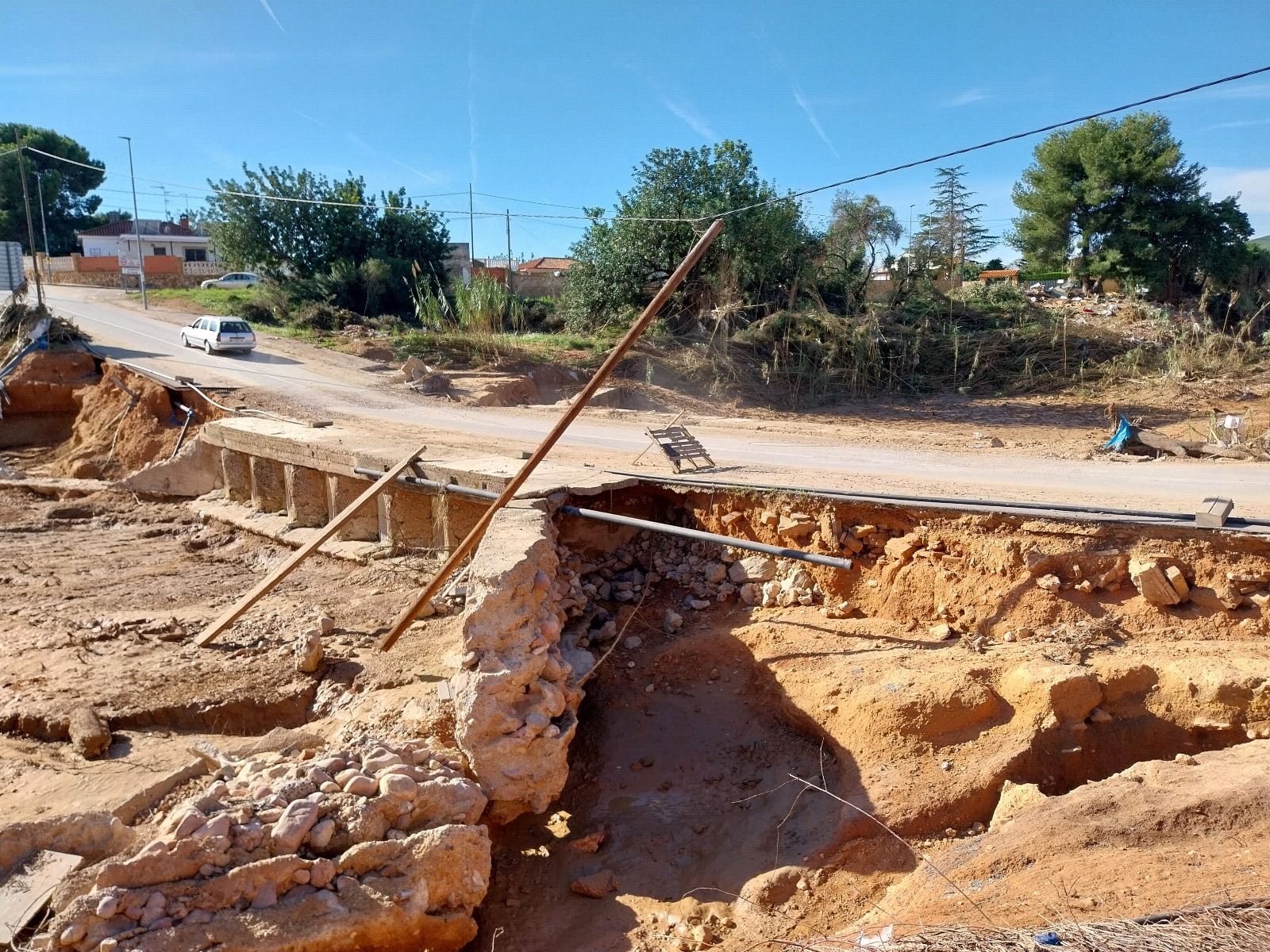 Via de Torrent afectada per la DANA