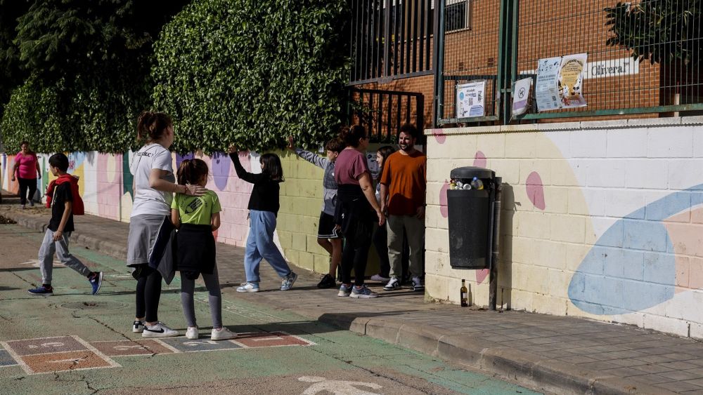 Alumnado de un colegio de Castellar l'Oliveral