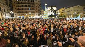 Gente congregada en la última edición de 'Nadal al carrer'