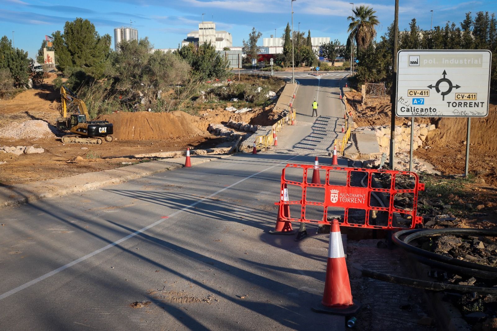 Obras d'accés a la Urbanització El Pantano a Torrent