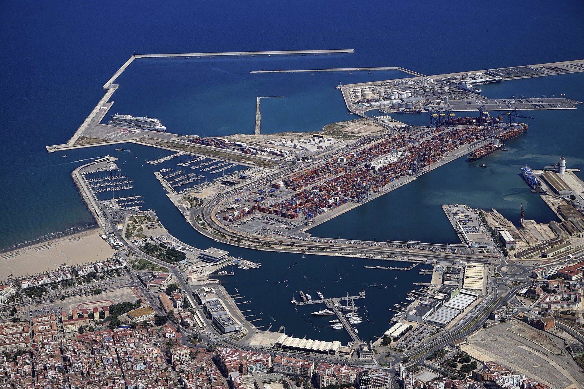 Imatge aèria del Port de València