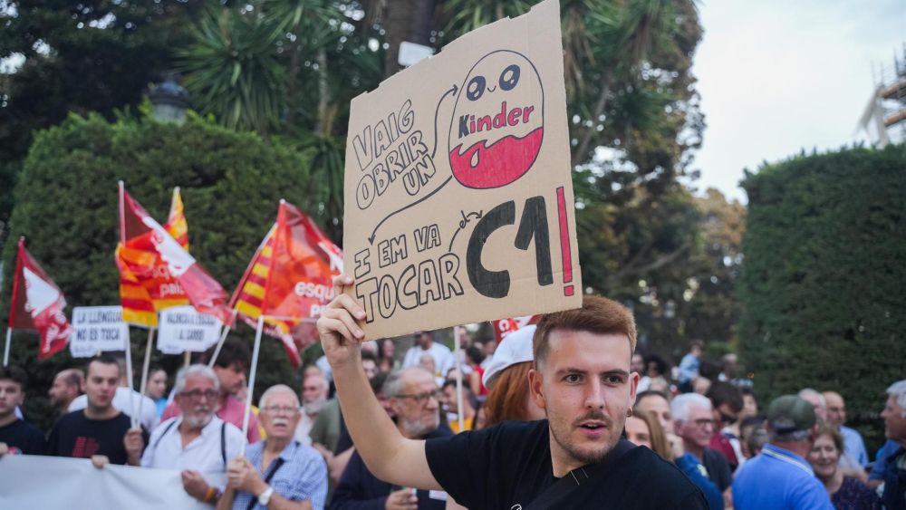 Manifestación en defensa del valenciano