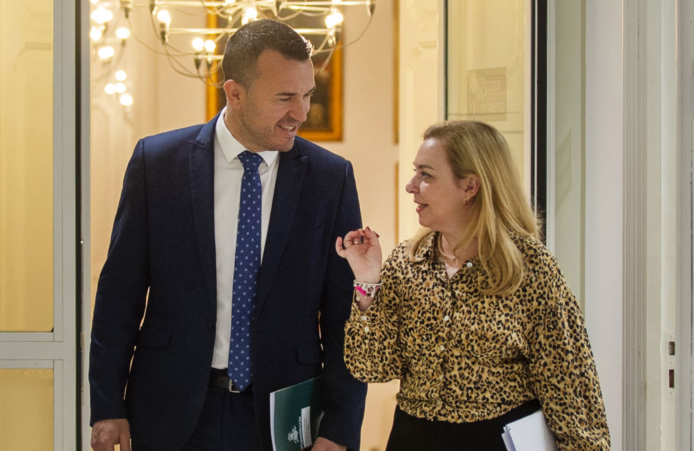 El president i la vicepresidenta de la Diputació, Vicent Mompó i Natàlia Enguix