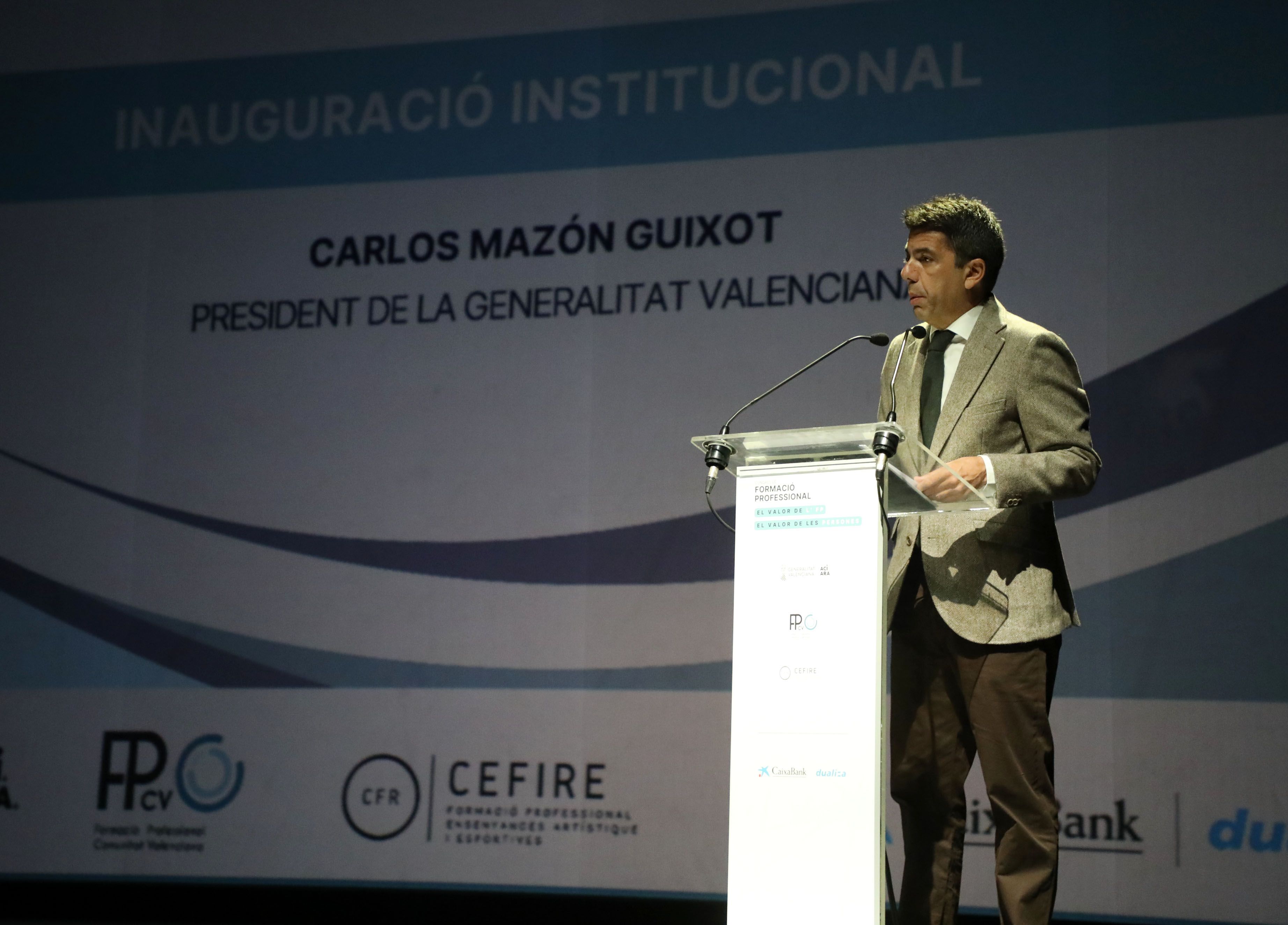 El president de la Generalitat, Carlos Mazón, al congrés ‘El valor de la FP, el valor de las personas’ 