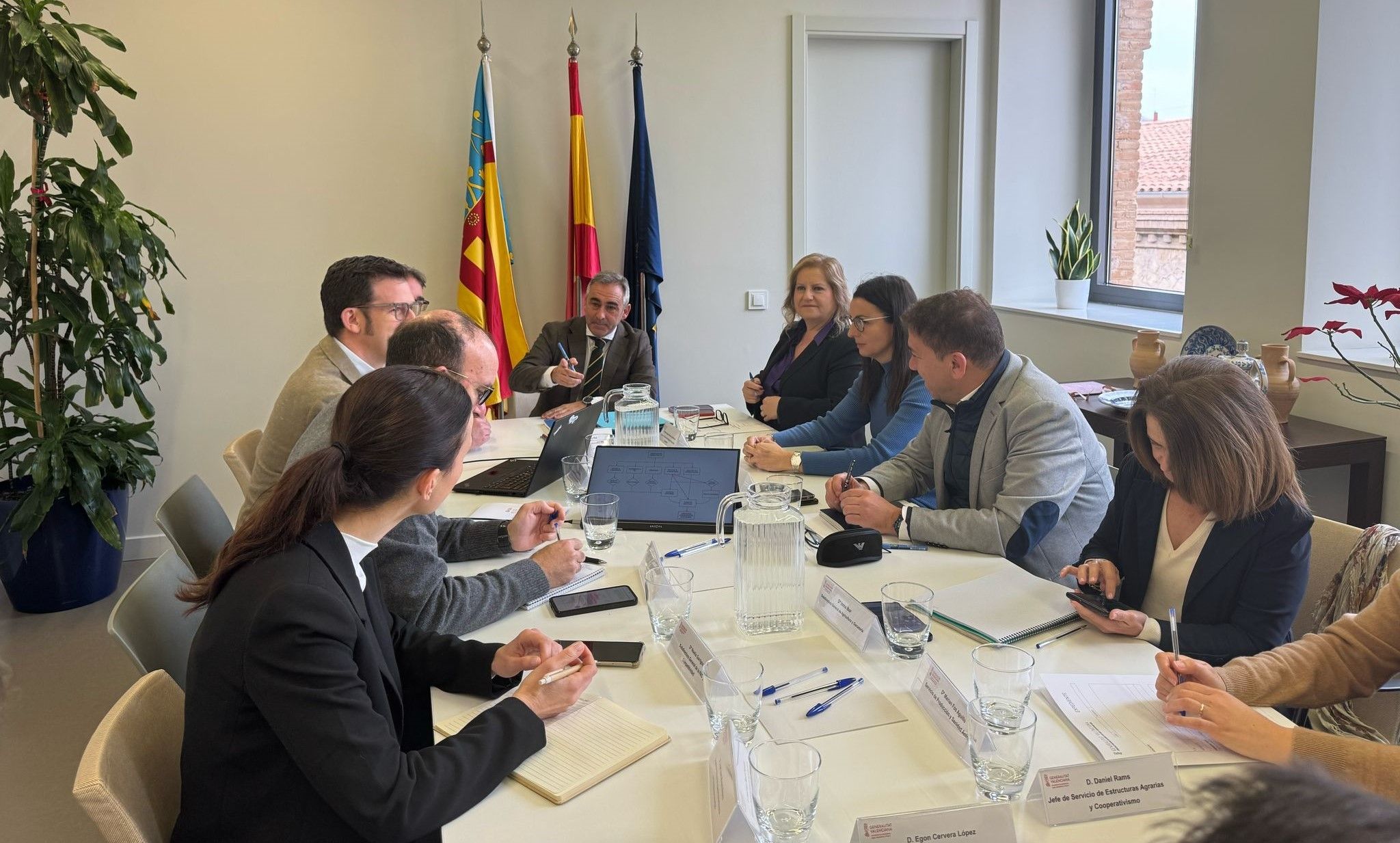 Reunió de la Conselleria d'Agricultura, Aigua, Ramaderia i Pesca amb el Col·legi Oficial d'Enginyers Agrònoms de Llevant