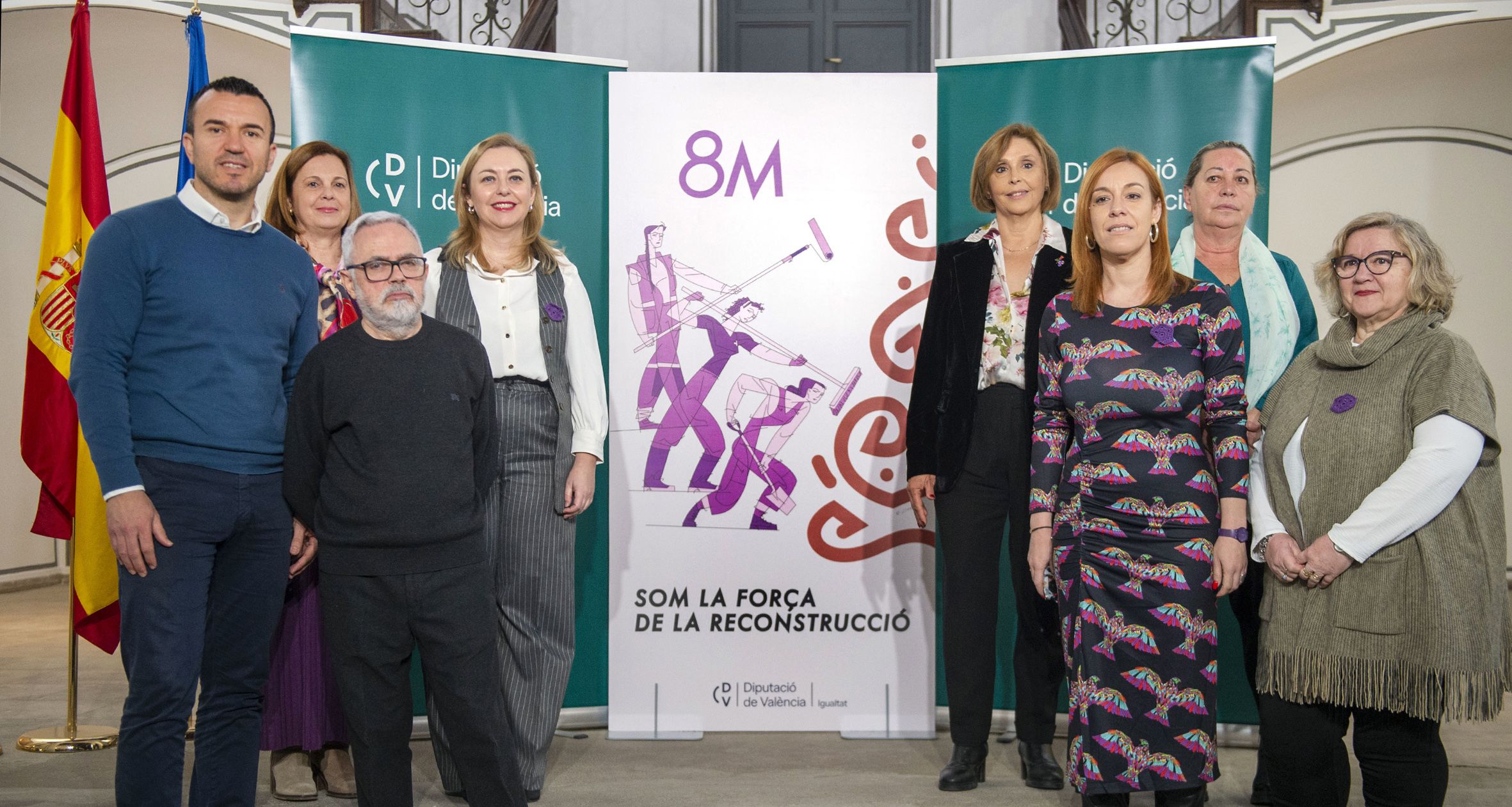 Manifiesto 8M Diputación Valencia. foto Abulaila 