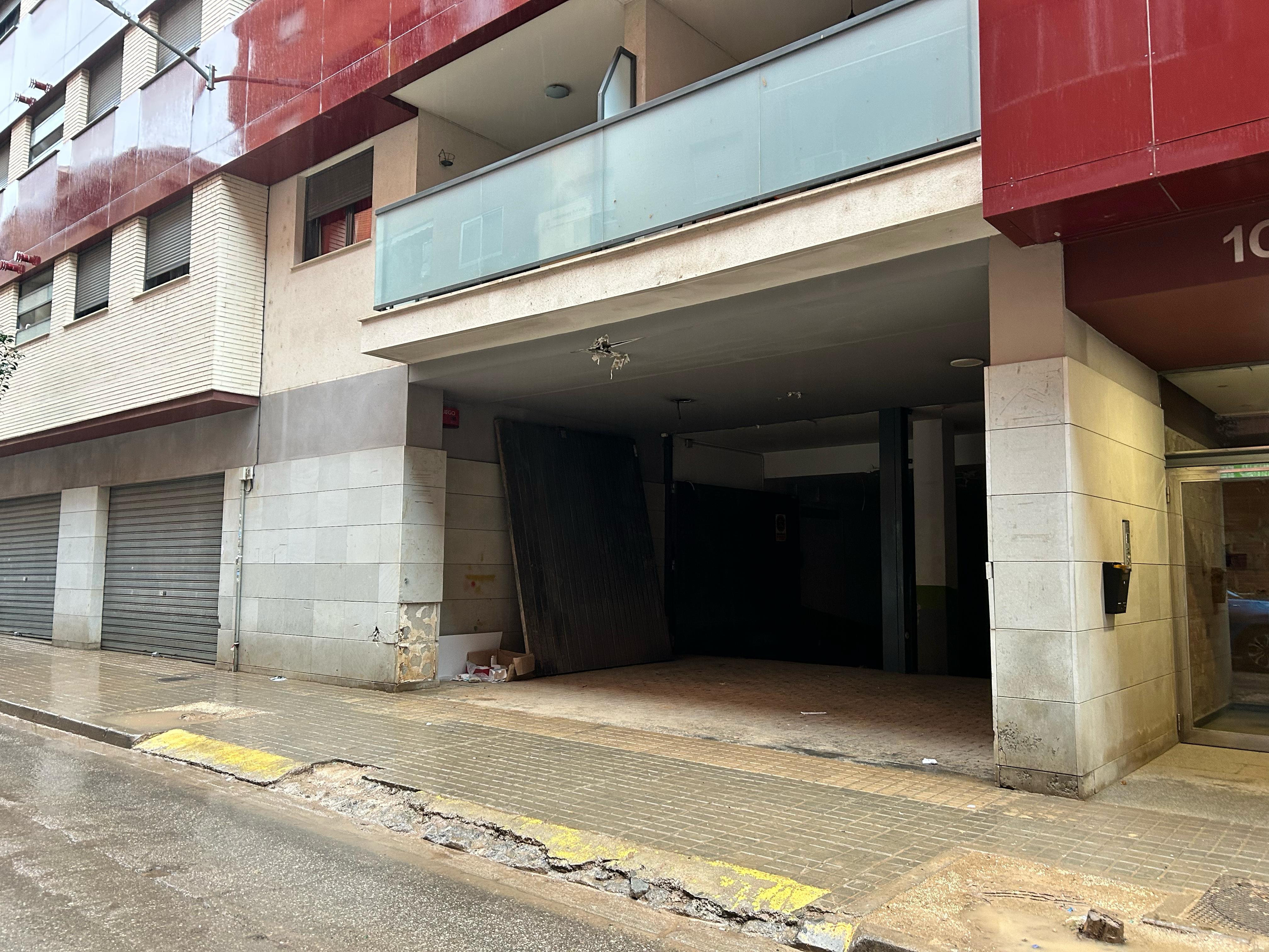 Un garatge a Catarroja afectat per la DANA