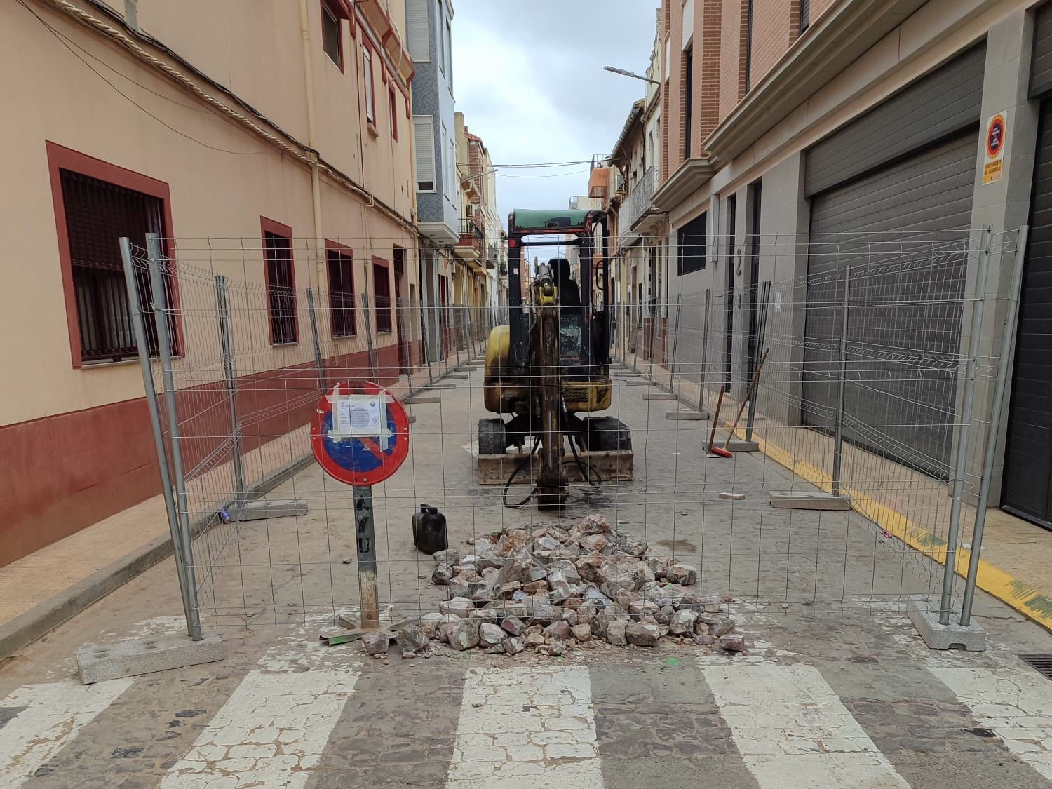 Obras en el alcantarilla de Catarroja