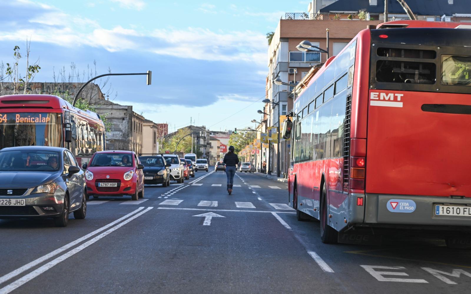 Carril bici calle San Vicente