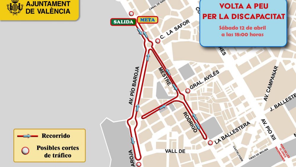 Recorrido de la VI Volta a Peu per la Discapacitat