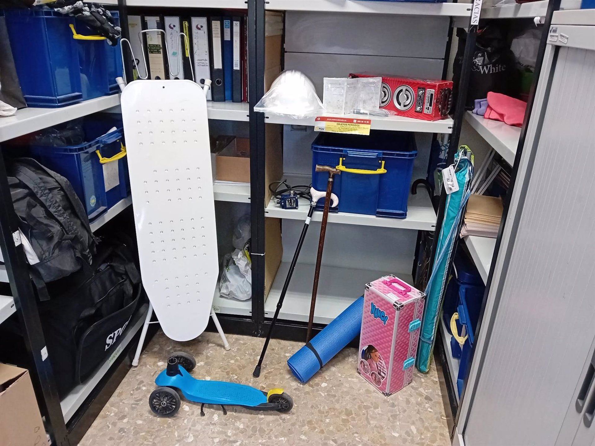 Sala de Objetos perdidos de Metrovalencia