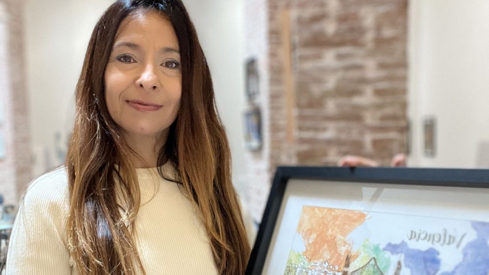 Lourdes Benítez, de la Galería LouVit, en La Gallera