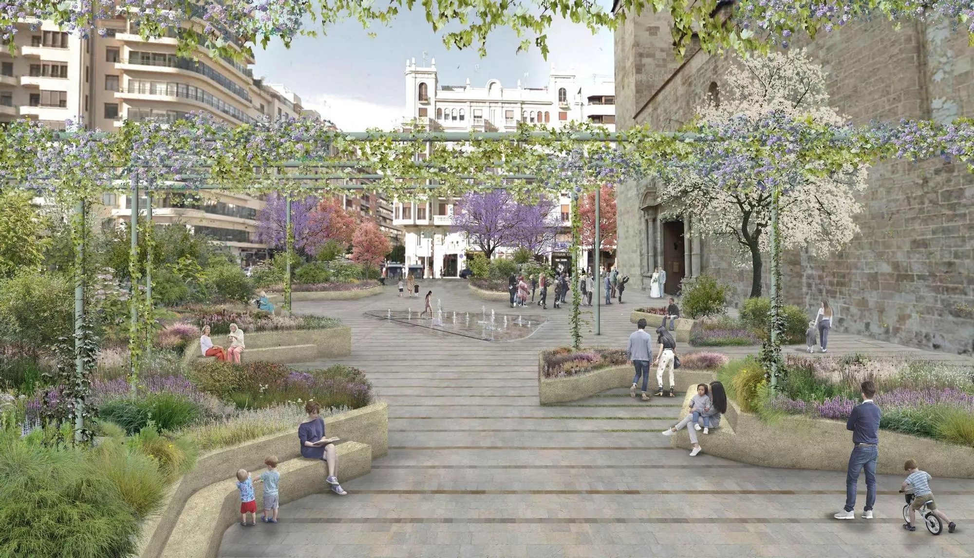 Figuración de la plaza de San Agustín