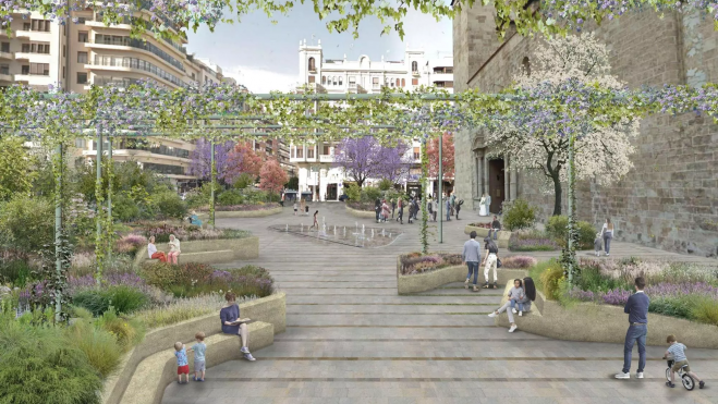 Figuración de la plaza de San Agustín Figuración de la plaza de San Agustín