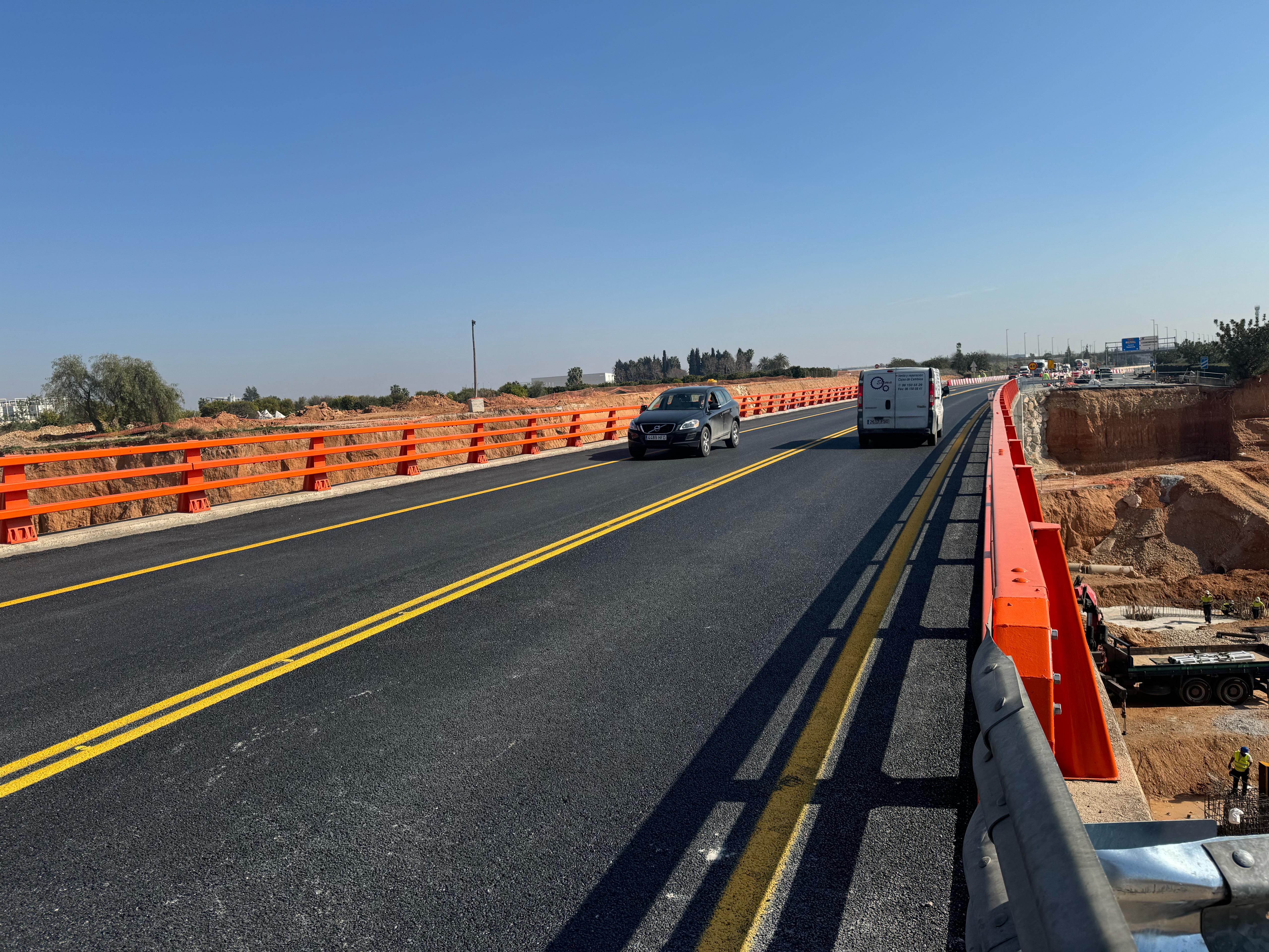 Tramo reconstruido de la CV-36 tras la DANA