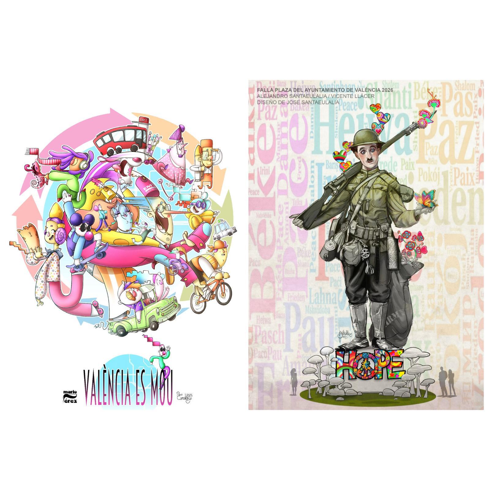 Bocetos de las Fallas Municipales de Valencia 2026