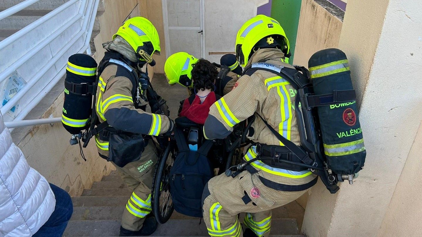 Un rescate de bomberos de Valencia