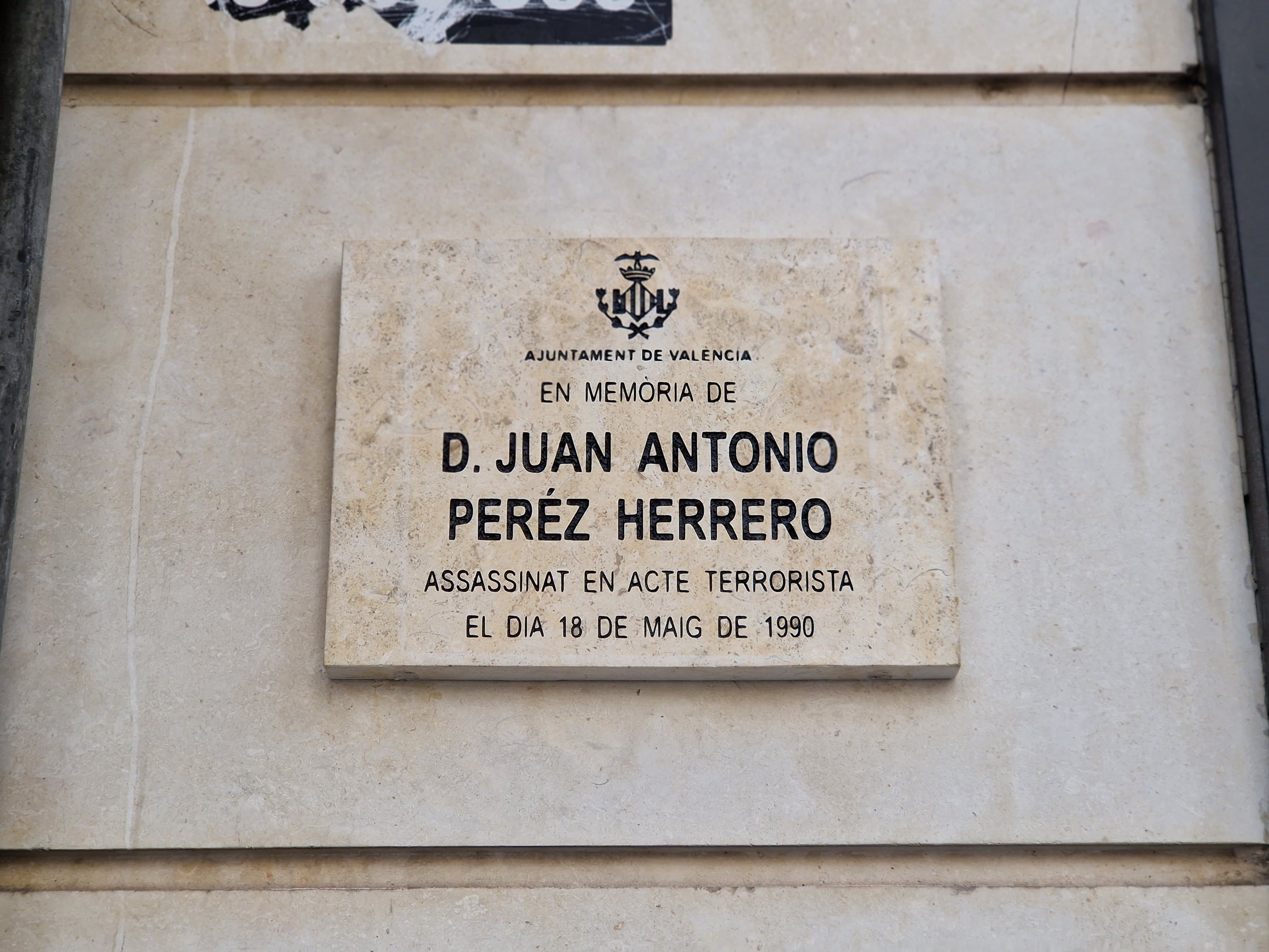 Homenaje a las víctimas del terrorismo en València