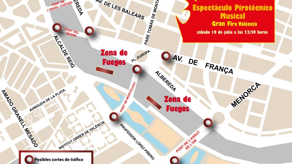 Posibles cortes de tráfico