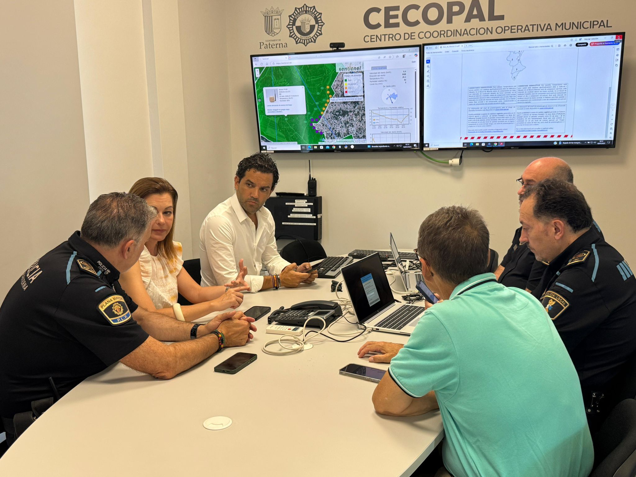 Reunió de coordinació amb els responsables de la Policia Local de Paterna