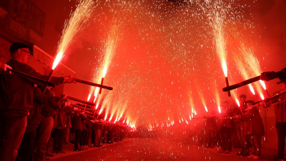 Uno de los momentos finales de la Passejà de Sant Onofre en Quart de Poblet Uno de los momentos finales de la Passejà de Sant Onofre en Quart de Poblet