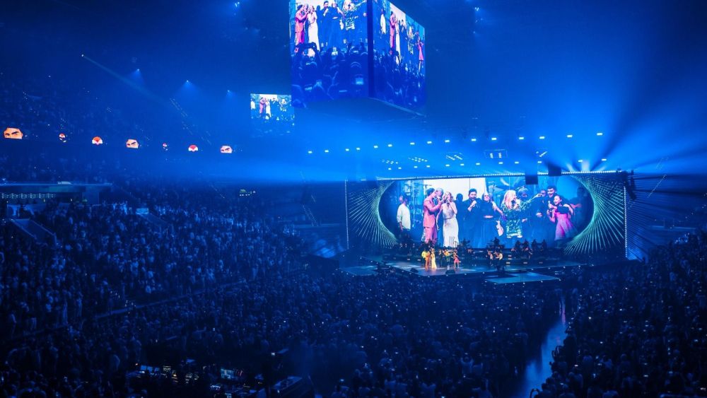 Escenario del Roig Arena en el concierto de Nino Bravo Escenario del Roig Arena en el concierto de Nino Bravo