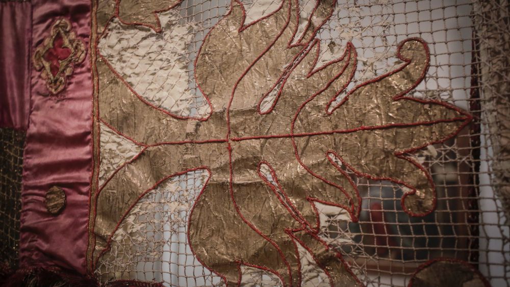 Detalle de la Reial Senyera de València