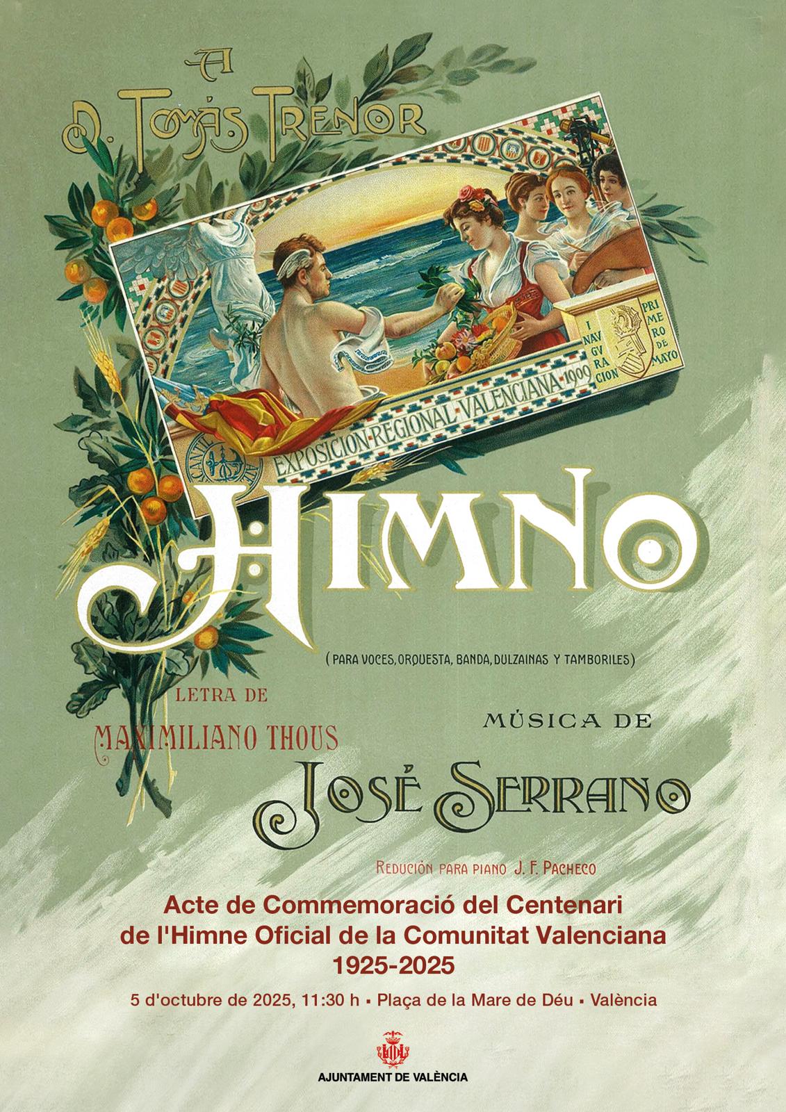  Cartel acto centenario Himno Comunitat