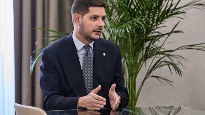 José Manuel Prieto en un momento de la entrevista.