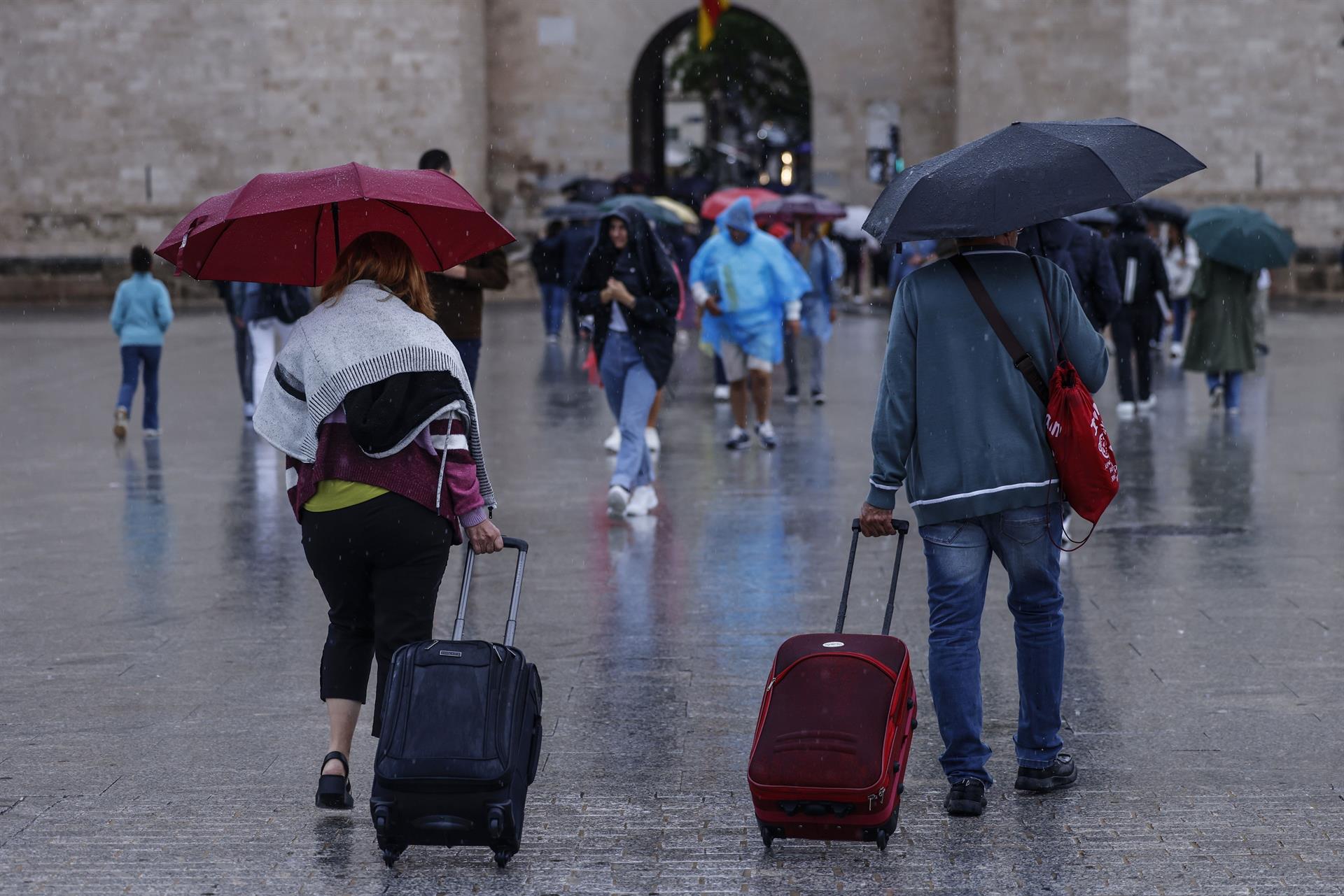Imagen de lluvias en la ciudad de Valencia