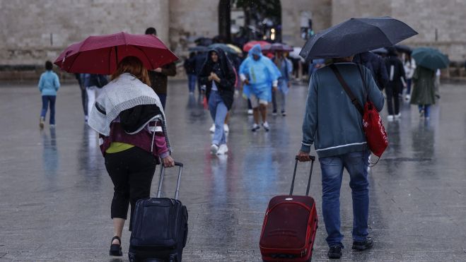 Imagen de lluvias en la ciudad de Valencia