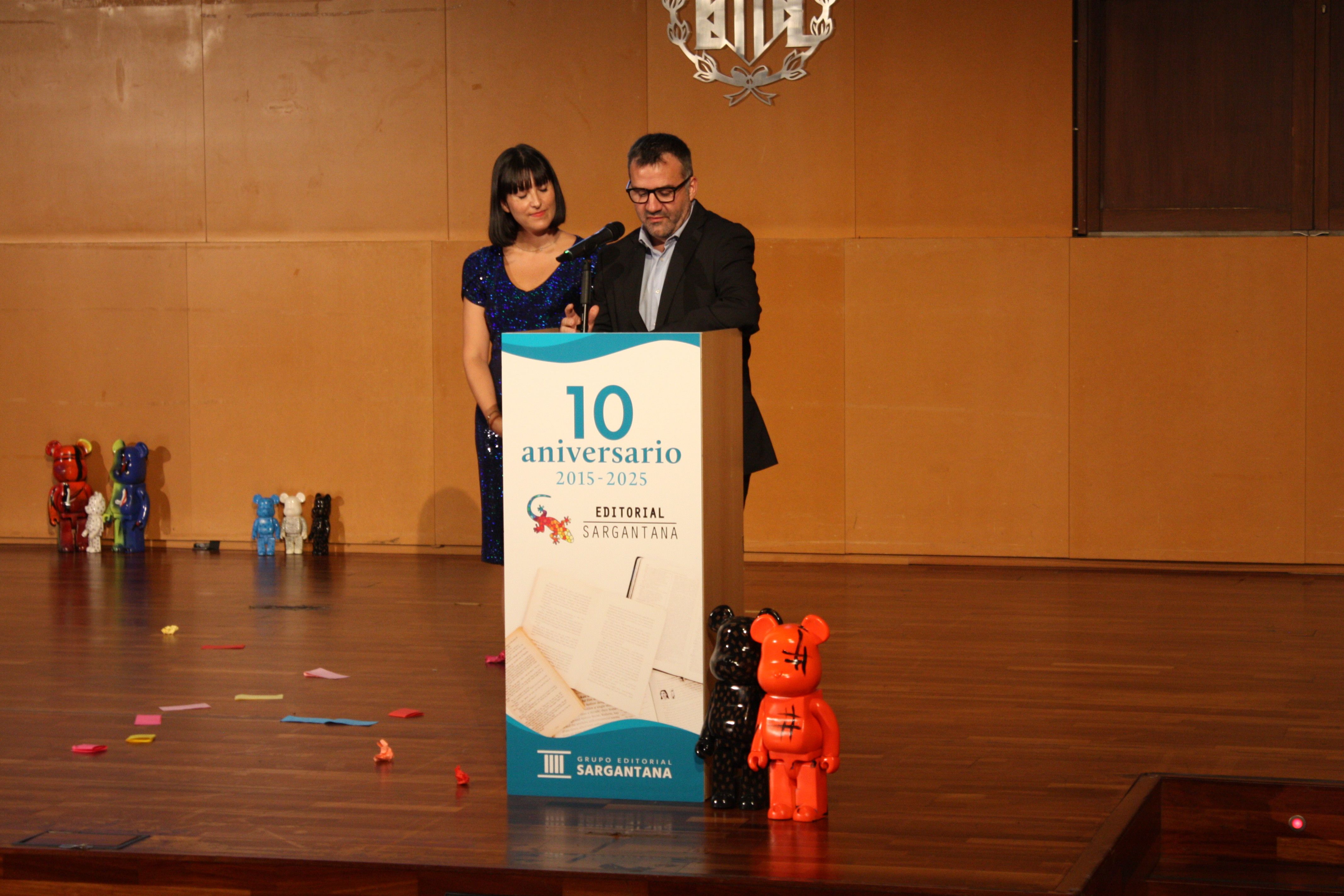  Paz Navarro i Enrique Olmos en el X Aniversari d' Editorial Sargantana