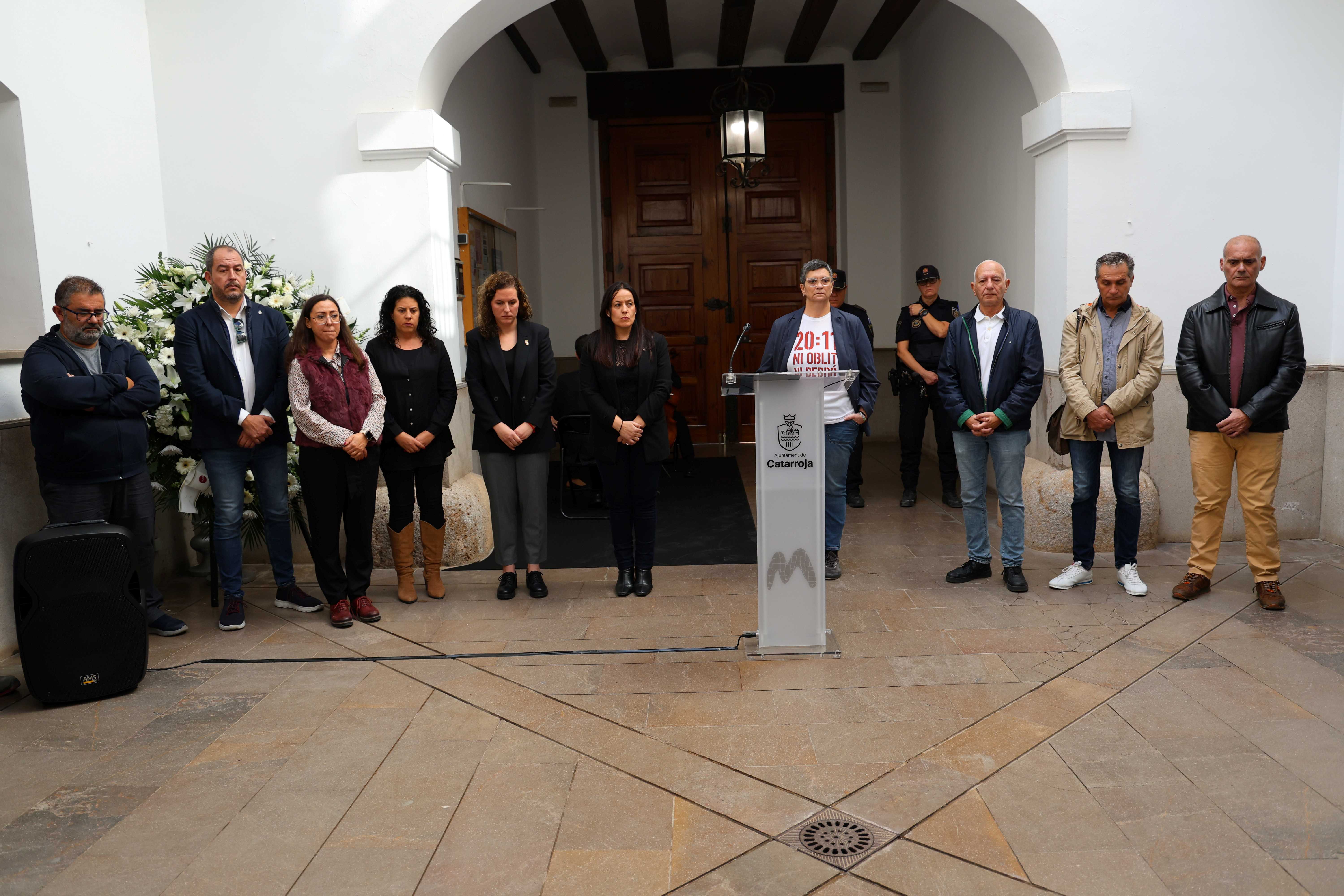 Acto en Catarroja por el aniversario de la DANA