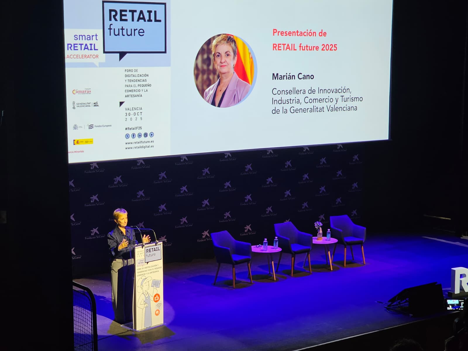 Consellera d'Innovació, Indústria, Comerç i Turisme,  Marián Cano.